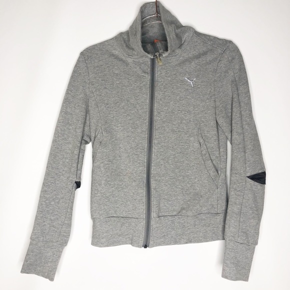 Puma Tops - Puma zip up high neck hoodie vented elbows xs